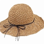 Malaxlx Sonnenhut Strohhut Damen Sommerhut Strandhut Weben Bowknot Faltbarer Sonnenschutz Breite Krempe Frauen Sonnenhüte für Reise Urlaub