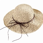 Malaxlx Sonnenhut Strohhut Damen Sommerhut Strandhut Weben Bowknot Faltbarer Sonnenschutz Breite Krempe Frauen Sonnenhüte für Reise Urlaub