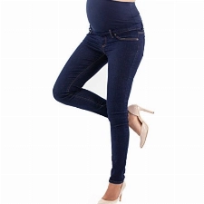 MAMAJEANS Milano - Umstandsjeans Damen Skinny Fit Jeggings, Mit Band Für die gesamte Schwangerschaft - Made in Italy (M - 38, Denim)