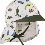 maximo Mini Boy-Schildmütze, Nackenschutz, Dino 53 wollweiß/Chive