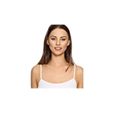 Merry Style Damen Unterkleid Knielänge Petticoat Midi Länge einstellbare Träger MS10-402 (Weiß, L)