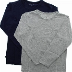 MINYMO Jungen Minymo 2er Pack T-shirt mit Langen Ärmeln für Jungen T Shirt, Mehrfarbig (Dark Navy/Grau 778), 140 EU