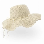 MoonSing Strohhut Damen Frauen Faltbarer Sonnenhut, Sommer Atmungsaktiv Floppy-Strandhut mit Breiter Krempe und schöner Perlen, UV Schutz UPF 50 für Wandern Reise Urlaub (Beige)