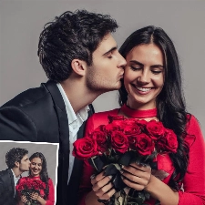 Mougins 5D Customs Diamond Painting Eigenes Foto,Benutzerdefinierte Design personalisiert DIY Diamonds by Numbers,Home Wanddekoration Malerei Kunsthandwerk,Rund (30x30cm)