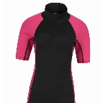 Mountain Warehouse Shorty Damen-Neoprenanzug - Badeanzug, Surfanzug mit leicht gleitendendem RV, längeres Zugband, Flachnähte - zum Sporttauchen, Schwimmen, Tauchen Schwarz S,Schwarz,S (Herstellergröße 36-38)