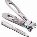 Nagelknipser für dicke Nägel - DR.MODE Wide Kieferöffnung Edelstahl Fingernagel und Zehennagelknipser mit Fingerna für Damen und Herren gro