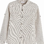 NAME IT Jungen Nkmfish Ls Shirt Ff Noos Hemd, Brown Lentil/Detail:striped, 134-140