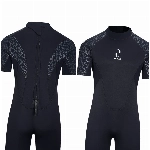 Neoprenanzüge Herren Neopren Damen 3mm Rückenreißverschluss Shorty Tauchanzüge zum Surfen Schnorcheln Kanu Speerfischen Tauchen Schwimmen Stand Up Paddleboarding Kajakfahren(Schwarz)