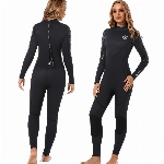 Neoprenanzug Damen Neopren Thermo Schwimmanzug - 3MM UV Schutz Herren Tauchanzug Lange Ärmel Rückenreißverschluss Ultra Stretch Schwarz Wetsuit Outdoor Taucher Badeanzug für Schnorcheln Schwimmen XXXL