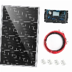 Nicesolar 50W Solarpanel 12V Monokristallines Solarpanel-Kit 50 Watt Solarmodul mit 20 A Laderegler für netzunabhängige 12 Volt Energieladung für Wohnmobil, Boot, Wohnwagen, Haushalt