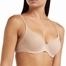 Nur Die T-Shirt Bügel-BH aus weicher Mikrofaser nahtlos vorgeformte gepaddete Cups unsichtbar unter der Kleidung Push-Up-Effekt Damen, Haut, 80B