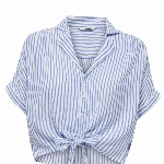 ONLPAULA Life S/S TIE Shirt WVN NOOS