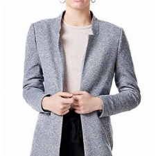 ONLY Damen Jacke Coatigan Soho 15149366 Light Grey Melange M