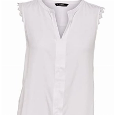 ONLY Damen onlKIMMI S/L WVN NOOS Top, Weiß (White), 38