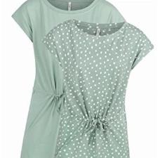 ONLY Damen Sommer Mini Kleid onlMAY S/S Dress 2er Pack Grösse XS S M L XL XXL Gestreift Schwarz 100% Baumwolle, Größe:XL, Farbe:Chinois Green