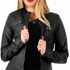 ONLY Female Kunstlederjacke Reißverschluss