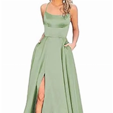 Onsoyours Damen Elegant V Ausschnitt A Linie Spitzenkleid Mit Kurzarm Lang Chiffon Übergröße Brautjungfer Kleider Chiffon Faltenrock Langes Kleid B Hellgrün XS