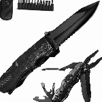 ORSIFOW Multi-Tool Taschenmesser, 13 in 1 Multifunktions-Taschenwerkzeug mit Dosenöffner Flaschenöffner Klappmesser und Schraubendreher, Multifunktionaler Taschenmesser für outdoor Camping, Wandern
