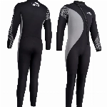 Owntop Männer Neoprenanzug 5mm Neopren Tauchanzüge -Frontreißverschluss Wet Suit für Herren in Kalt Wasser, Langarm Stretch Einteilig Badeanzug Thermisch UPF50+ zum Schnorcheln Surfen, Grau XL