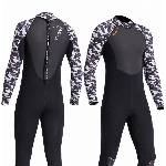 Owntop Neoprenanzug für Damen Herren - 3mm Neopren Tauchanzüge Wetsuit Langarm, Thermisch Verdickte Badebekleidung mit Reißverschluss Hinten UV 50+, Herren XL