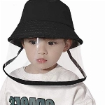 PAADIYA Schutzhut Anti Speichel Kappe Baby Transparent Gesichtsschutz Schaufelkappe Sonnenhut Baumwolle Frühling Sommer Fischerhut Visier Kappe Draussen Schule