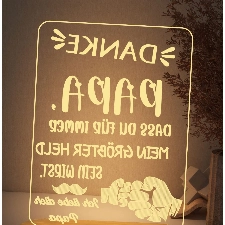 Papa Geschenk Geburtstag, Geschenk Papa, Nachtlichtgeschenke für Papa, 3D-Illusionslampe, Vatertagsgeschenke für Männer, Papa, Großvater