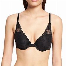 Passionata WHITE NIGHTS, Push-Up-BH, Damen Unterwäsche, 85A, Black