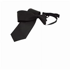 PB Pietro Baldini Krawatte mit Gummizug - Bereits Gebundene Krawatte im Satin Finish - 51 x 7 cm - schwarz