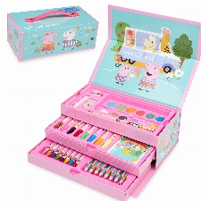 Peppa Pig Buntstifte Kinder Set, Malset für Kinder, Peppa Wutz Stifte Mädchen, Malkasten Kinder