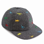 Pesaat Baby Schirmmütze Junge Baseballcap Kinder Sonnenhut UV Schutz Baby Junge Baseballkappe Kinder Jungen Sommerhut (Dunkelgraue Dinosaurier, Gr.54cm(4-8Jahren))