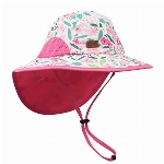 Pesaat Baby Sonnenhut Mädchen Mit UV-Schutz Sonnenmütze Baby Junge Mit Nackenschutz Sommermütze Kinder Babymütze Sommer(Mirabilis Jalapa, Gr.1-4Jahren(48-52))
