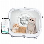 PETKIT AIRSALON MAX Trockner für Katzen, Automatischer Haustiertrockner für Katzen und Kleine Hunde,Komfortabler Trockner,3 Größen der Lüftungszone,APP Intelligenter Temperaturregelung,60L