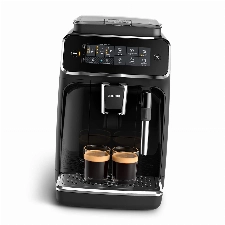 Philips Series 3200 Kaffeevollautomat – Klassischer Milchaufschäumer, 4 Kaffeespezialitäten, Intuitives Touchdisplay, Glänzendes Schwarz (EP3221/40)