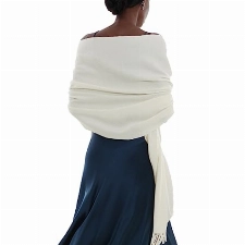 PIOYMEYA Schal Ivory Stola Festlich Fur Abendkleid Pashmina Schals Tücher für Damen Winter