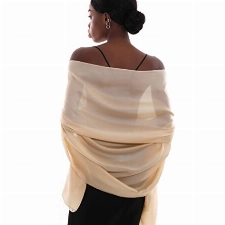 PIOYMEYA Stola Beige Festlich für Abendkleid Damen Schals Tücher Sommer Dünn Schaltuch Pashmina