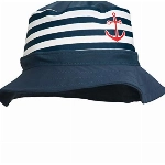 Playshoes Jungen UV-Schutz Fischerhut Maritim 460117, 171 - Marine/Weiß, 53