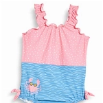 Playshoes Mädchen UV-Schutz Badeanzug Krebs 461293, 780 - Blau/Pink, 98-104