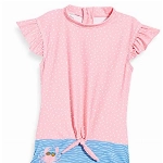 Playshoes Mädchen UV-Schutz Einteiler Krebs 461291, 780 - Blau/Pink, 86-92