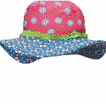 Playshoes Mädchen UV-Schutz Sonnenhut Blumen 460277, 18 - Mehrfarbig, 55cm