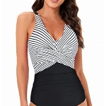 PONCEAU Damen Badeanzug Sport Bademode Damen Bauchweg Einteiliger Badeanzug Sexy Push Up Badeanzüge Damen Swim Suit Bikini