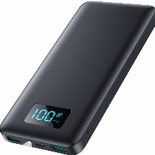 Power Bank 13800mAh,QTshine Powerbank PD 3A USB C Input & Output,Klein Aber Stark Externer Akku mit Flashlight,Tragbares Externe Ladegerät LED Display,Kompatibel mit iPhone Huawei Xiaomi usw (Black)