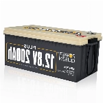 Power Queen LifePO4 Akku 12V 200Ah Plus LiFePO4 Lithiumbatterie Max.2560W Ausgangleistung 4000~15000 Lebenszyklen mit BMS 200A Deep Cycle Akku Wiederaufladbar für Wohnmobile Camping Trolling Motor