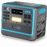 Powerstation 2400W, Eco Play Solargenerator mit 2048Wh Lifepo4 Batterie, 1,8H Schnellladung, Stromspeicher mit UPS, 3x230V AC Ausgang, Tragbare Powerstation für Notstrom/Camping/Wohnmobile
