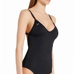 PUMA Damen Puma Dames V-hals Crossback Zwempak One Piece Swimsuit, Schwarz, L EU