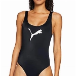 PUMA Damen zwempak Badeanzug, Schwarz, L EU