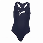 PUMA Girl's Racerback Swimsuit Bikini Set, Navy, 164