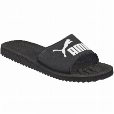 PUMA Unisex Adults' Fashion Shoes PURECAT Slide Sandal, BLACK-WHITE, 43