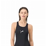 PUMA Women's Damen Badeanzug Racerback, Schwarz, M