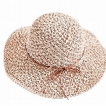 Qchomee Frauen Strohhut Damen Sonnenhut Atmungsaktiver Sommerhut Sonnencreme Anglerhut Outdoor Hut Faltbar Fischerhut Sommer Anti-UV elegant Strandhut für Wandern Camping Tourismus Khaki/Beige (Rosa)