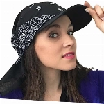 QingHUImao Basecap Damen Baseball Cap Waschbar Hut Slouch Mütze, leicht und weich, Longbeanie, Unisex Sommer Kopftuch Strand Bandana Meer Sonne Sonnenschutz Mütze Baseballkappe (Schwarz, OneSize)